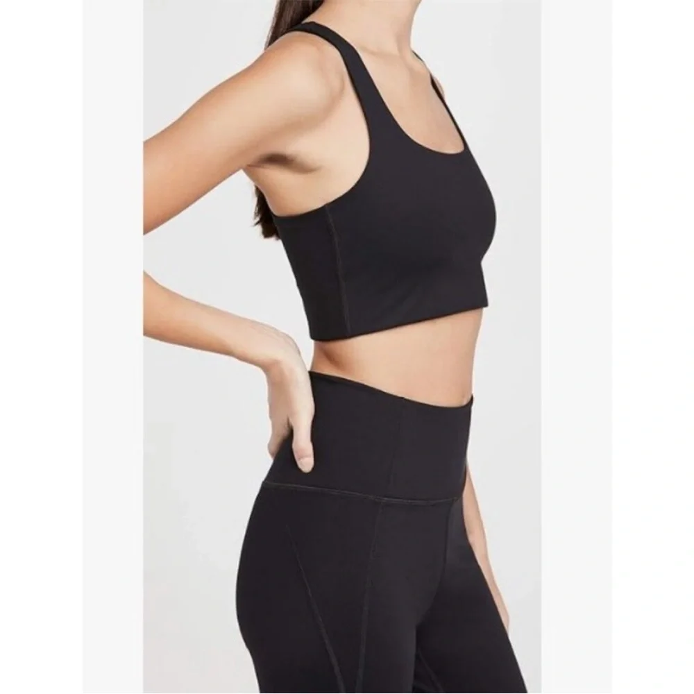 Girlfriend Collective Paloma Longline Racerback Sports Bra‎ Black